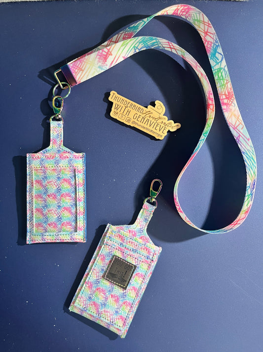 Scribbles - Day to Day ID Wallet w/ Lanyard