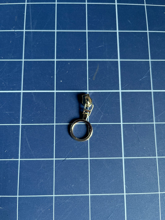 #3 Circle Zipper Pull - Gold